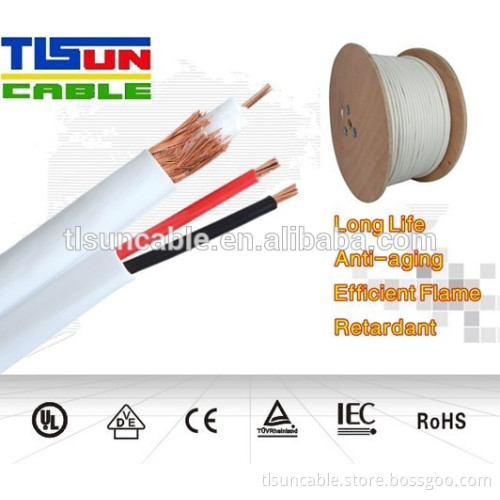 Siamese RG59 2C power cable for CCTV Camera 75 Ohm OEM Sample Free
